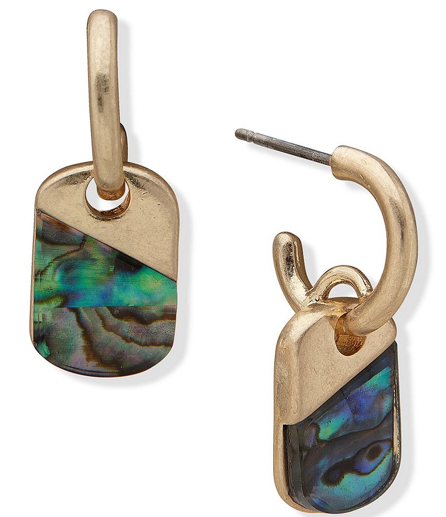 Lonna & Lilly Hoop Disc Drop Earrings