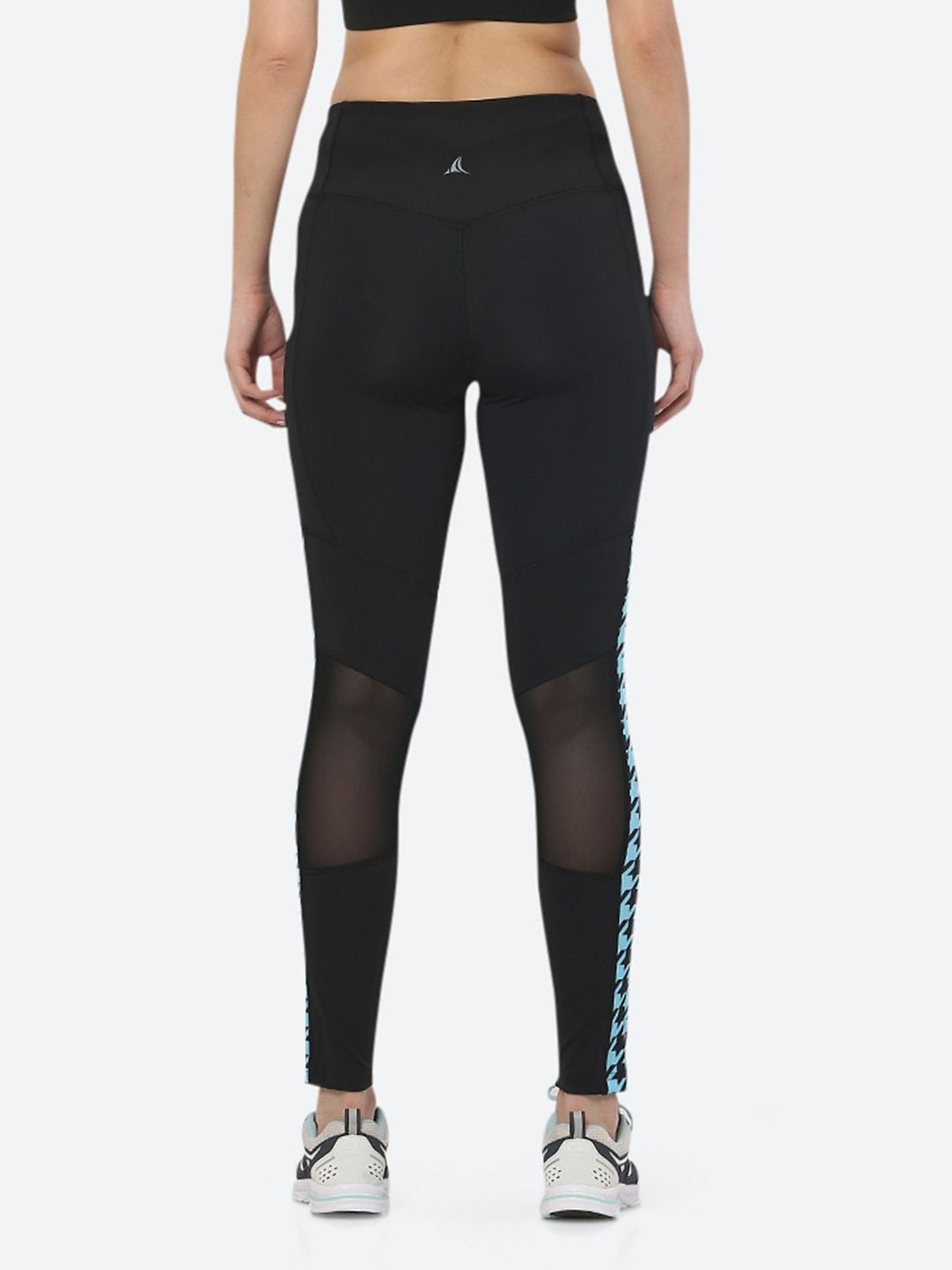 Fitleasure Black Printed Tights