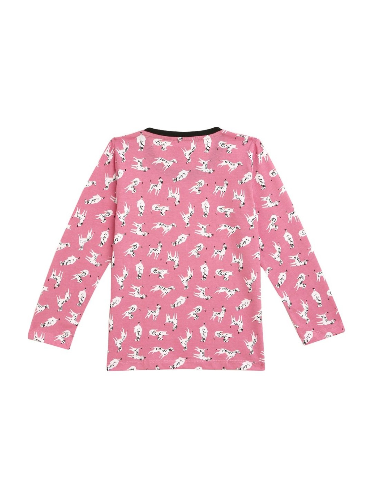 Kids Craft Pink Cotton Printed T-Shirt & Pants