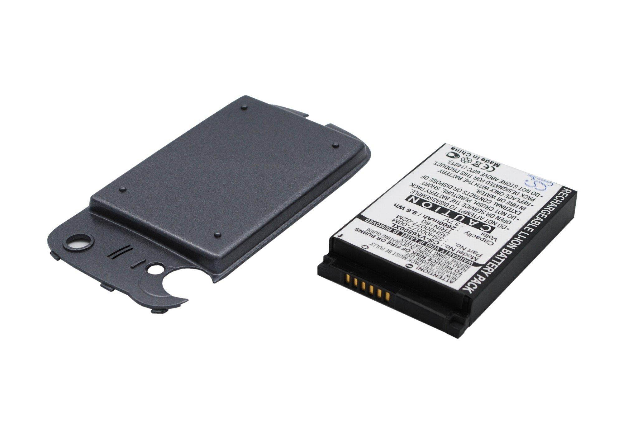 2600mAh / 9.62Wh Battery For AUDIOVOX PPC6800, PPC-6800,