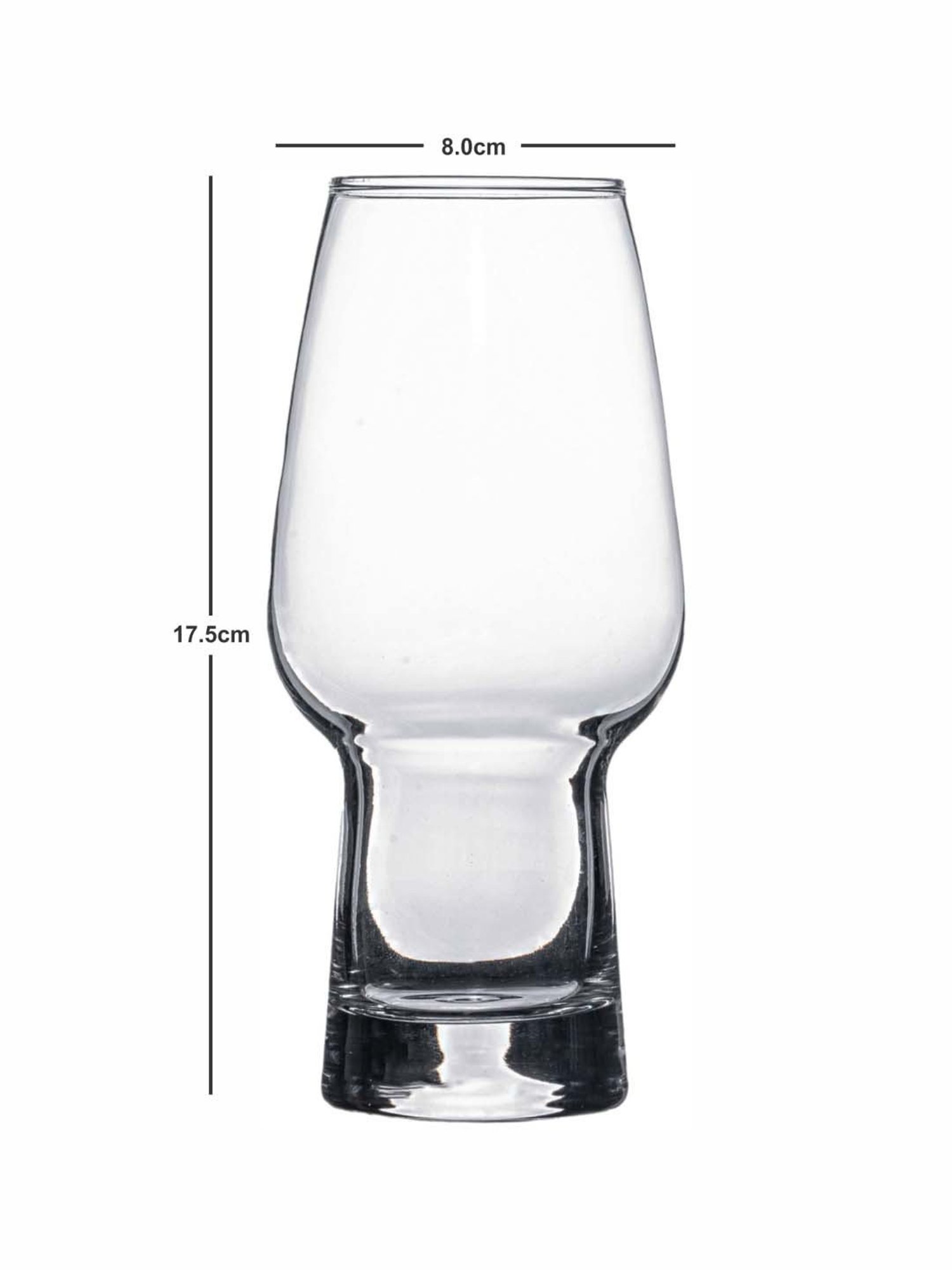 ROXX Transparent Glass Euro Tumbler (0.47 L) - Set of 4