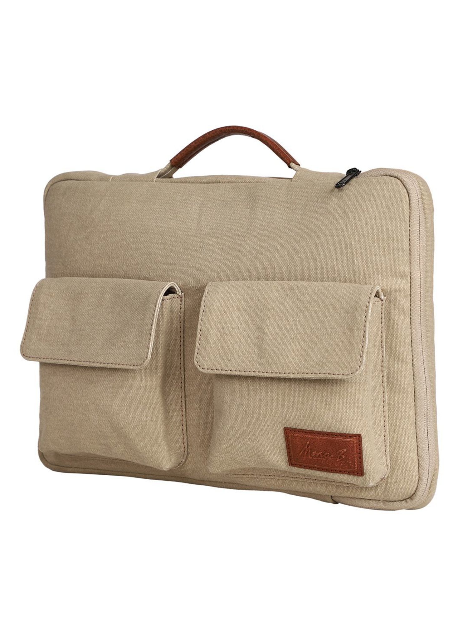 Mona B 4 Ltrs Beige Small Laptop Sleeve