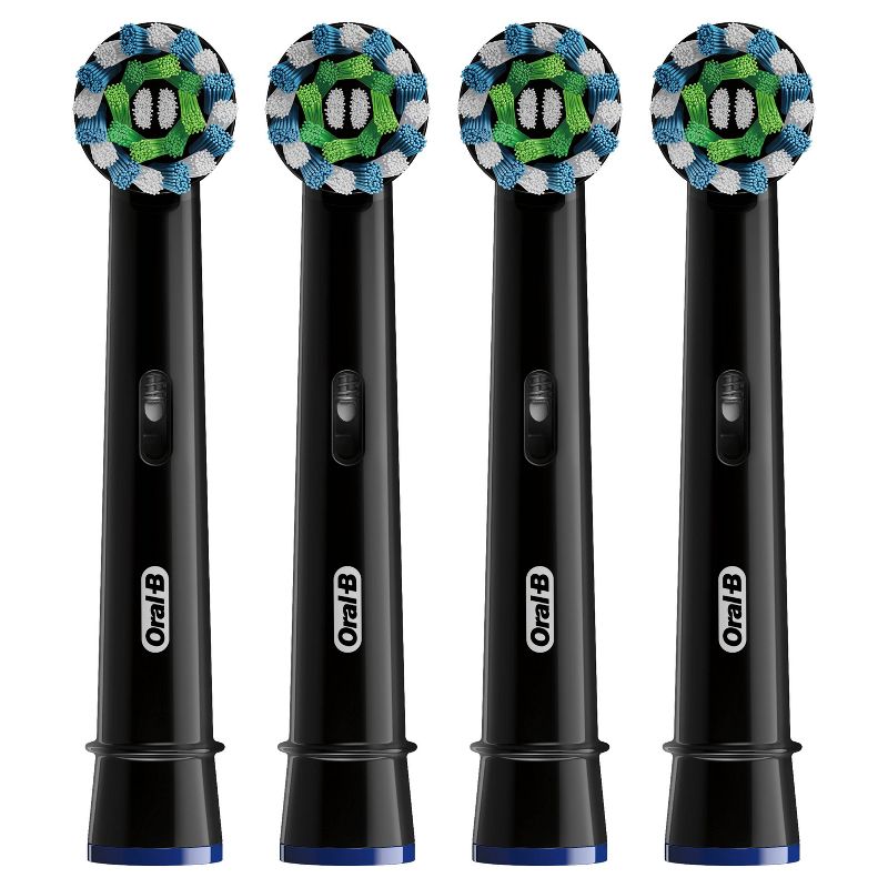 Oral-B CrossAction Electric Toothbrush Replacement Brush Head Refills Black - 4ct