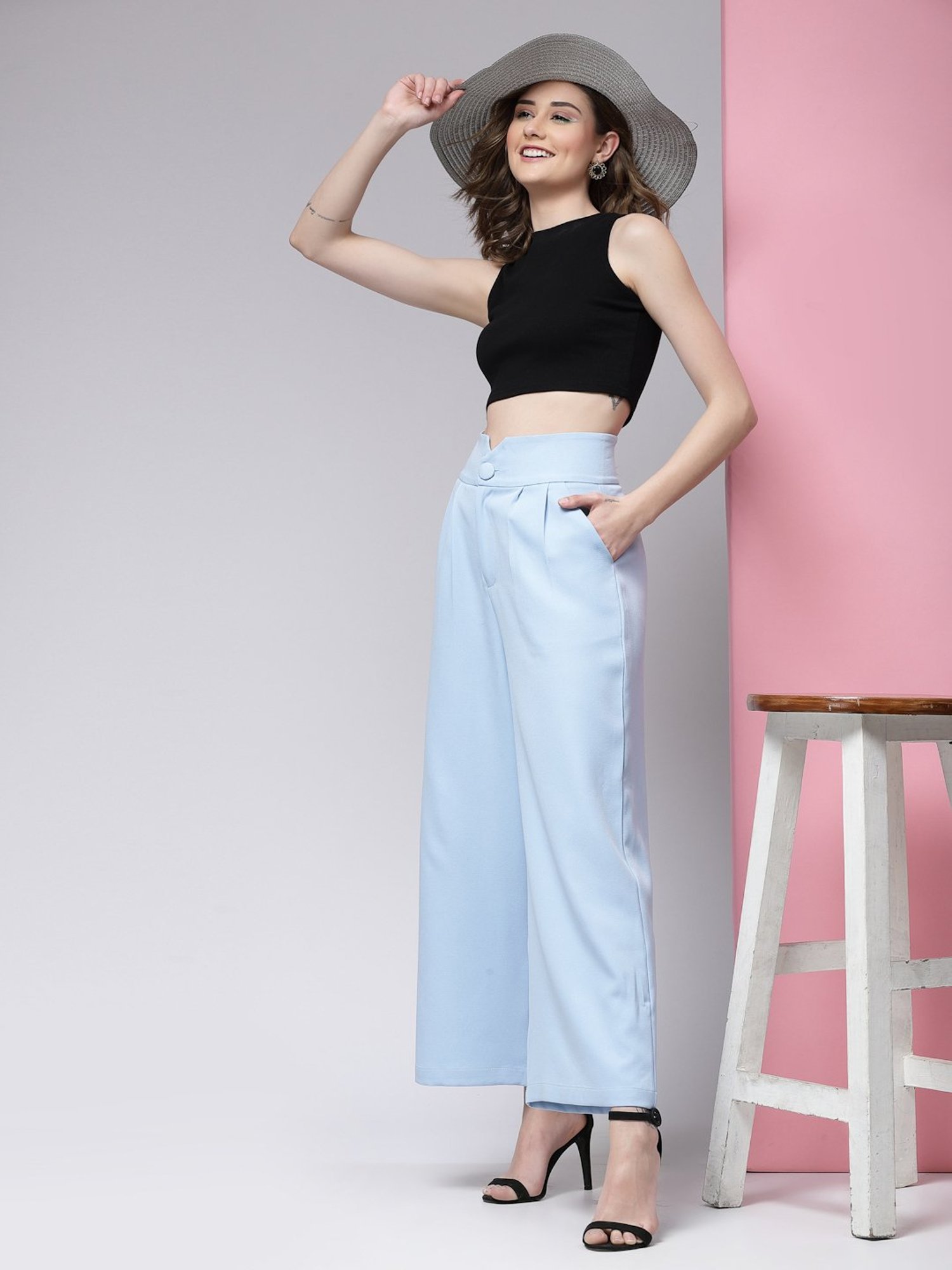 KENDALL + KYLIE Black Mid Rise Pants