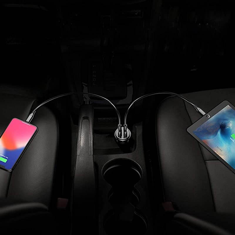 USB Car Charger2Pack  18W 34A Mini 2 USB Fast Car Charger Adapter Compatible with IPhone Xs Max X 8 7 6 5HTCLGMotoBlackBerryGalaxy Note S10 S9 S8 S7 S6 Edge iPad ProAirmini and More