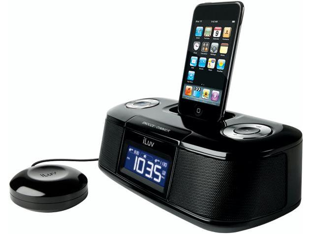 iLuv Vibro Desktop Alarm Clock with Bed Shaker for iPod                                                        iMM153BLK