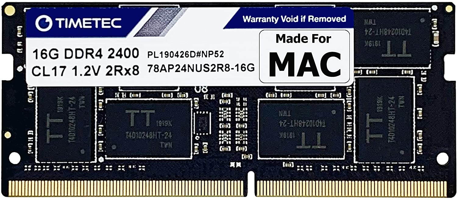 Timetec Hynix IC 64GB KIT (4x16GB) Compatible for Apple 2017 iMac 27-inch w/Retina 5K Display DDR4 2400MHz PC4-19200 2Rx8 CL17 1.2V SODIMM Memory Upgrade (64GB KIT (4x16GB))