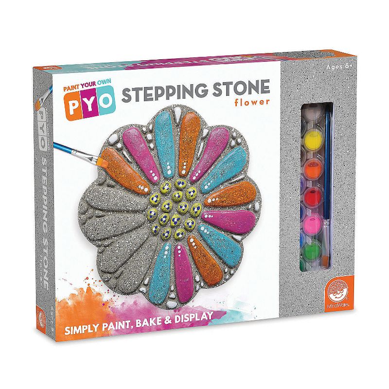 MindWare Paint Your Own Stepping Stone: Flower - Creative Activities -14 Pieces