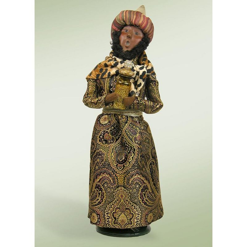 Byers Choice 13" Golden Garbed Wise Man with Gold Christmas Caroler Figure