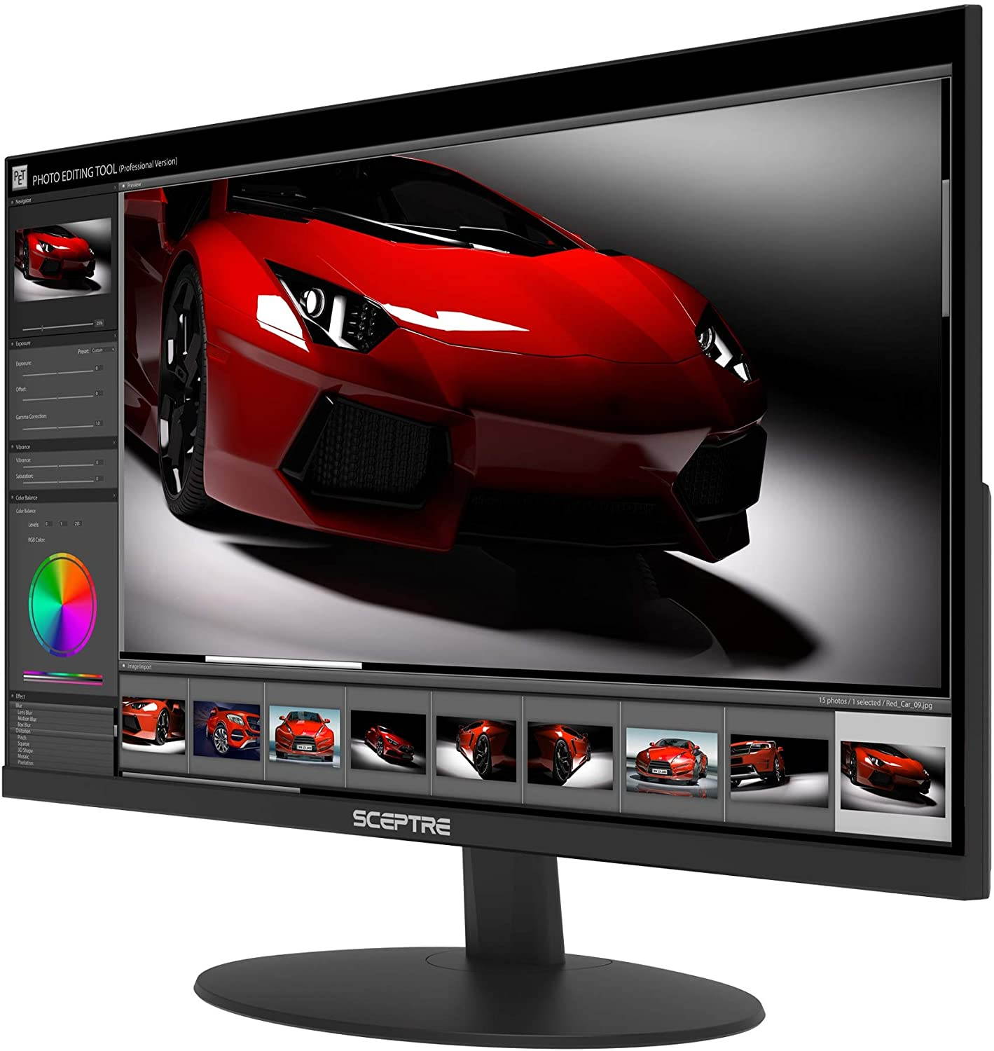 Sceptre E248W-19203R 24" Ultra Thin 75Hz 1080p LED Monitor 2x HDMI VGA Build-in Speakers, Machine Black (Wide Viewing Angle 178&deg; (Horizontal) / 178&deg; (Vertical)