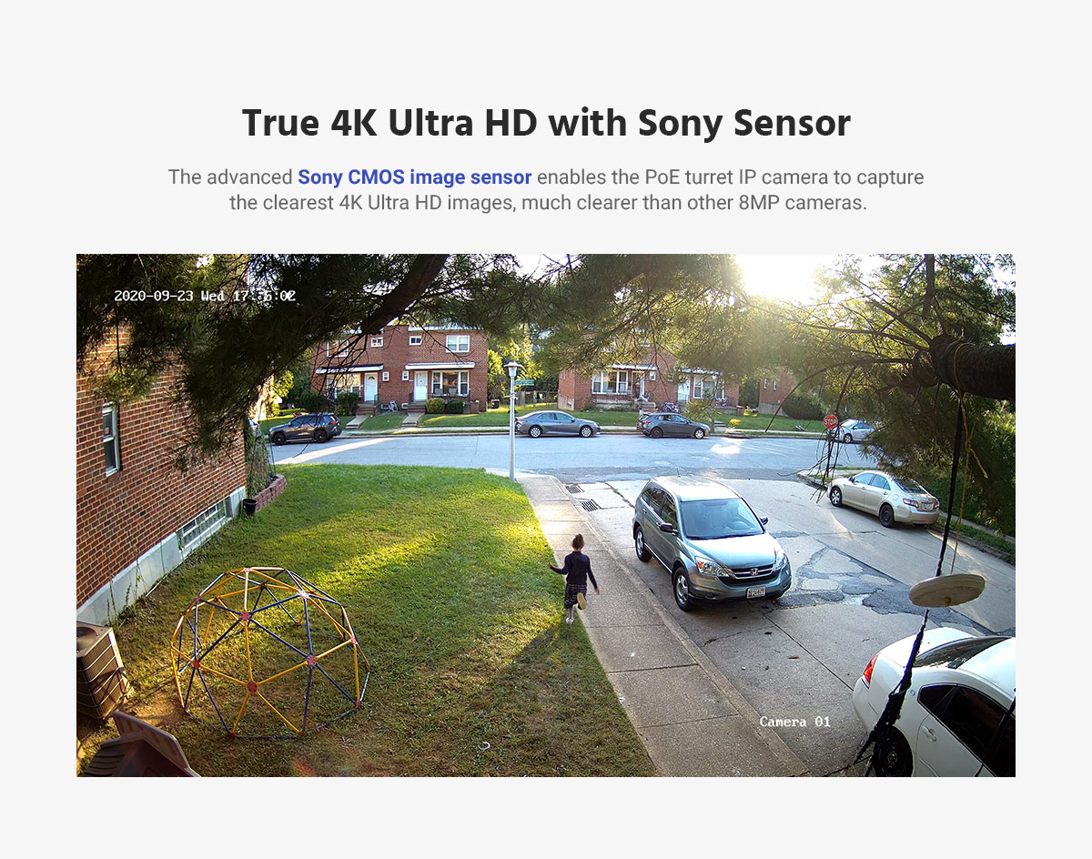 ANNKE H800 8MP 4K Ultra HD PoE ONVIF 8CH NVR Turret Security Camera System with H.265+ Coding 4K Wired HD Outdoor Indoor IP67 Weatherproof Cameras -1TB