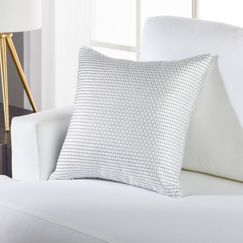 18"x18" Mini Diamond Square Throw Pillow White - Sure Fit