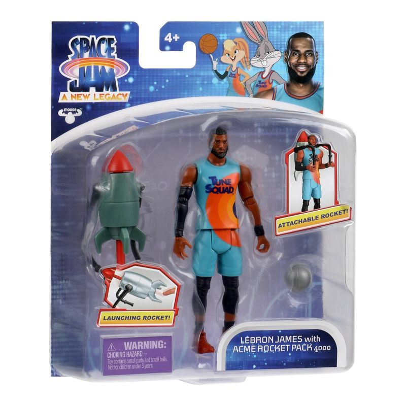 Space Jam: A New Legacy - 5" LeBron James Baller Action Figure with ACME Rocket Pack 4000