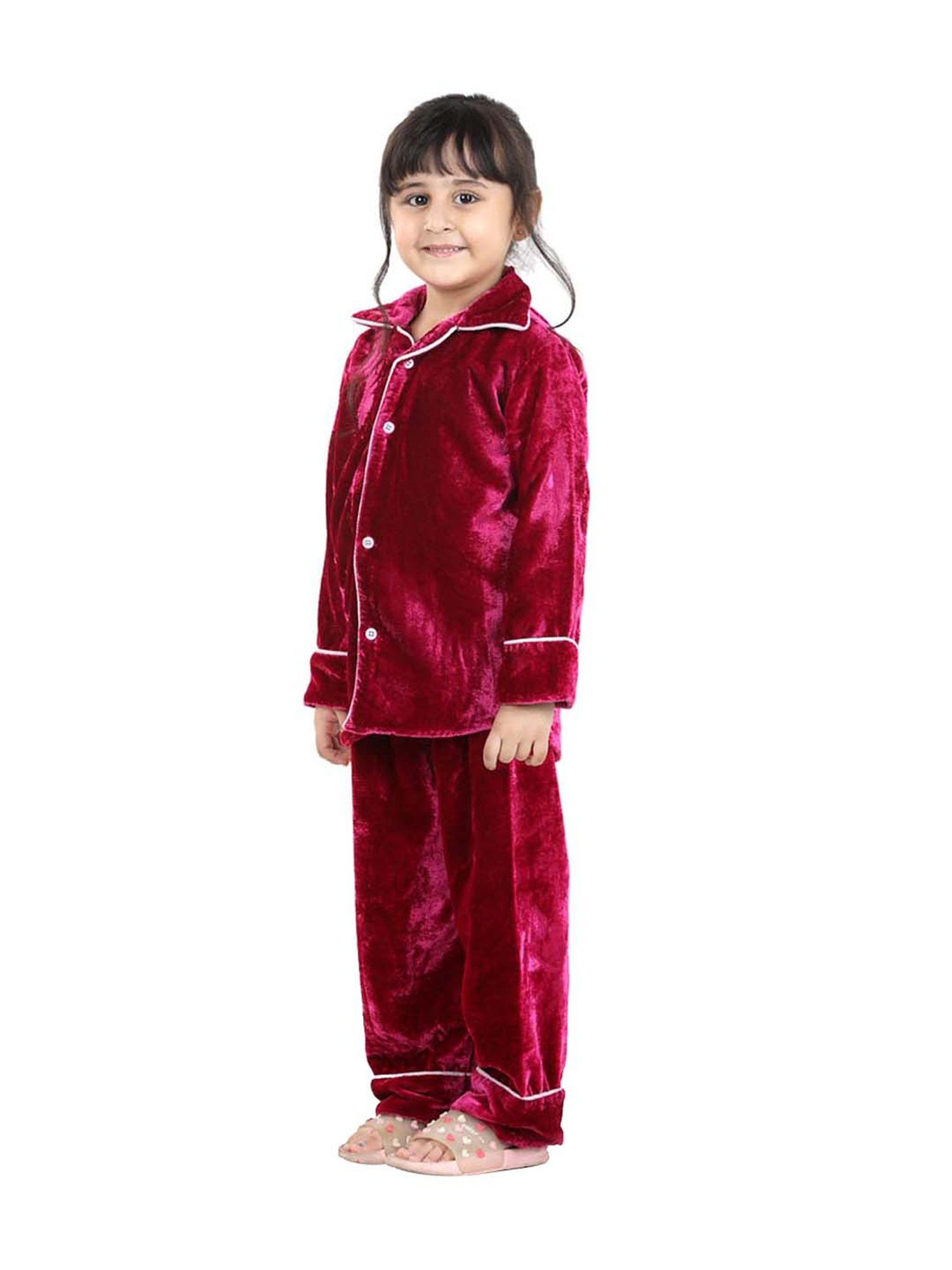 BownBee Boys Pink Regular Fit Night Suit