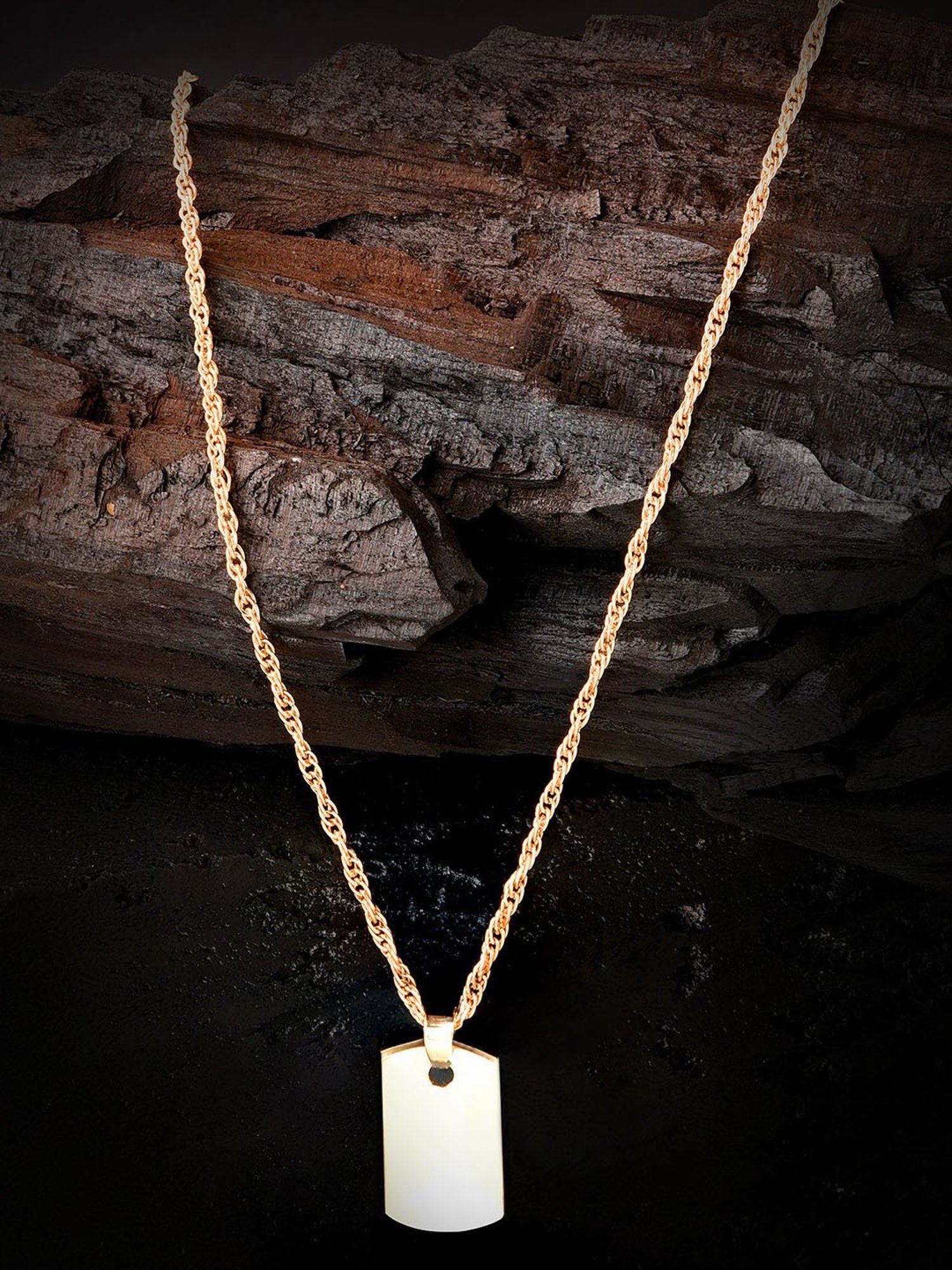 The Bro Code Gold-Plated Dog Charm Necklace For Men