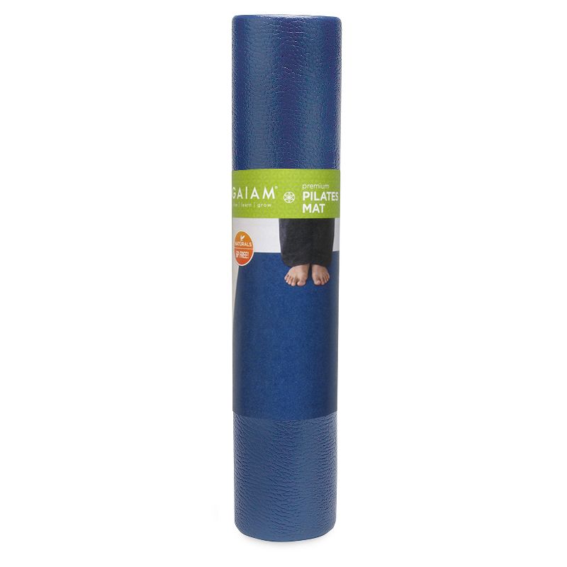 Gaiam Premium Pilates and Yoga Mat - Navy (6mm)