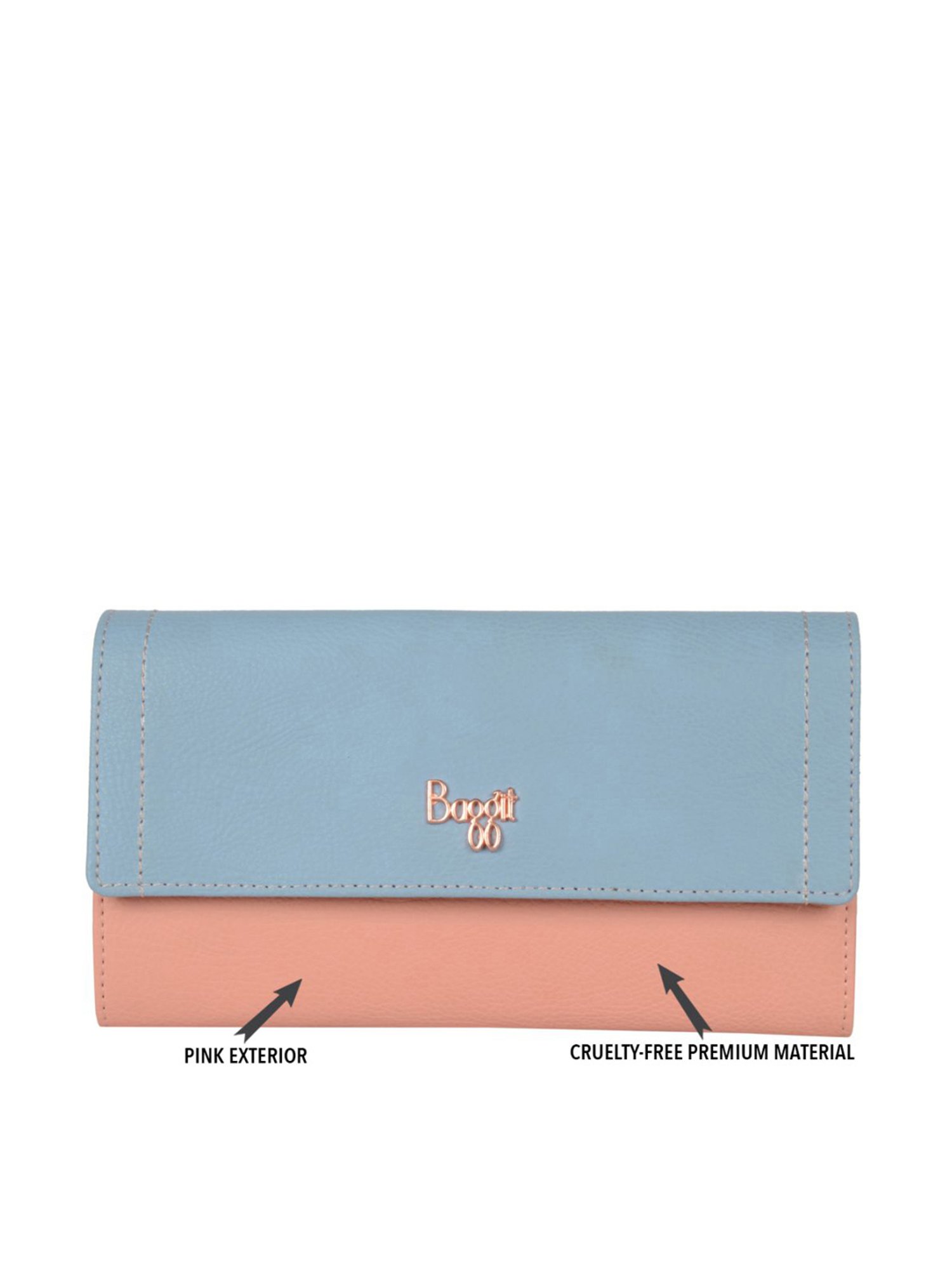 Baggit Pink Color Block Wallet for Women