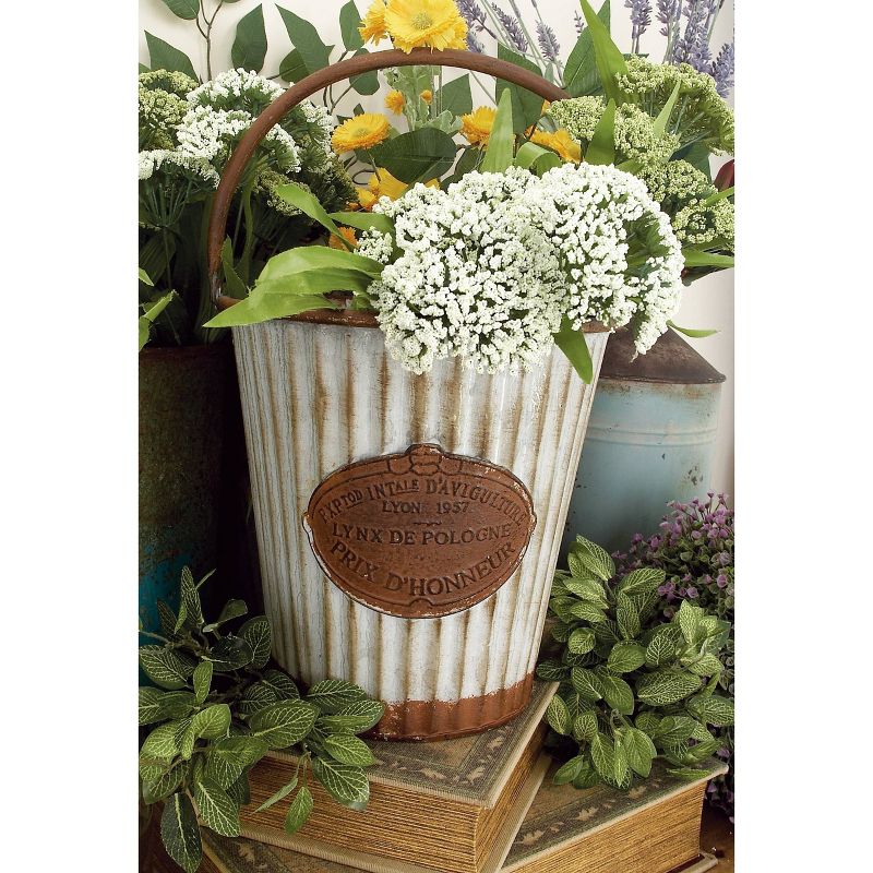 Set of 3 Farmhouse Tin Pail Planters - Olivia & May