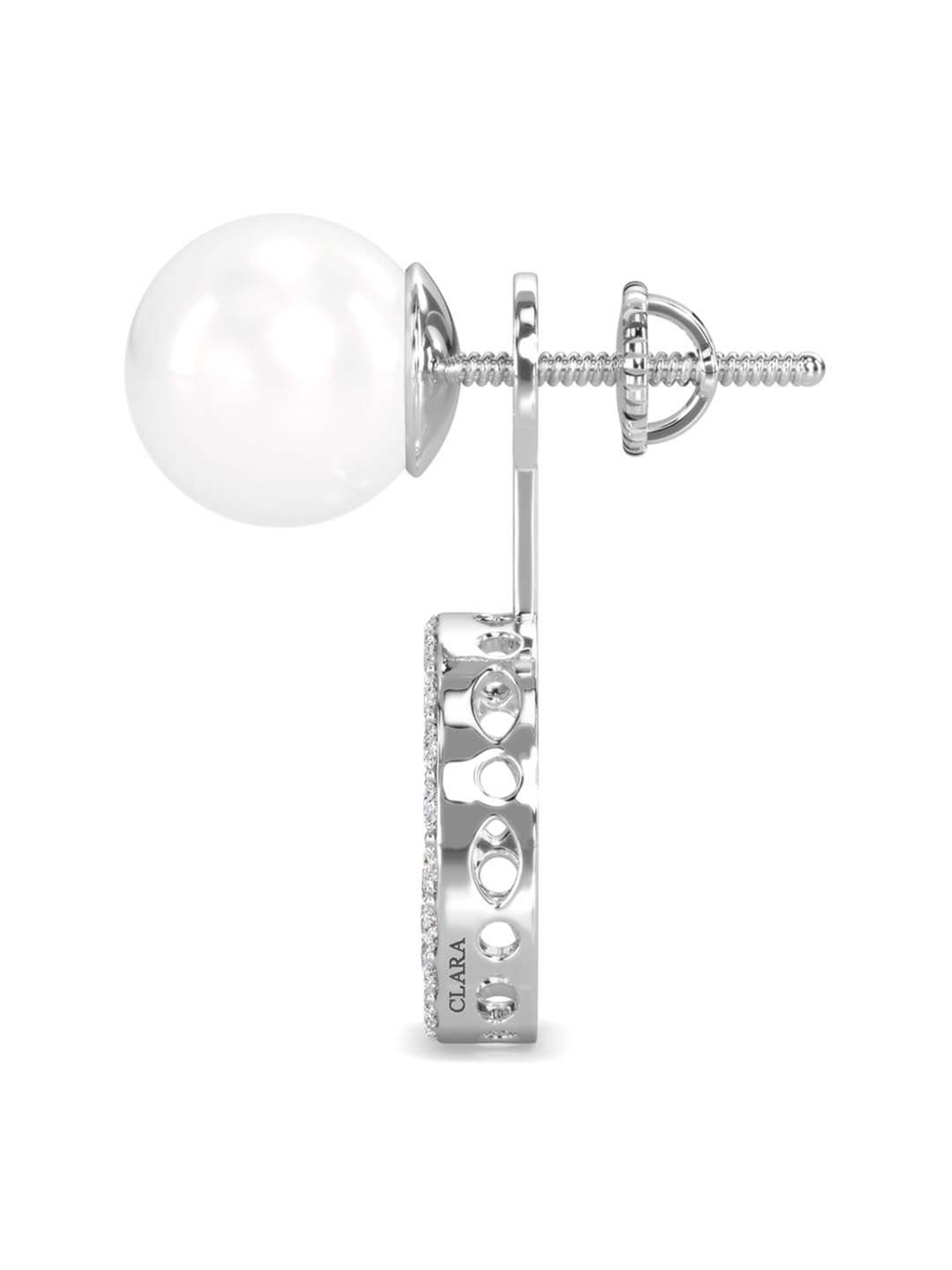 Clara 92.5 Sterling Silver Rhodium-Plated Swiss Zirconia Detach Earrings