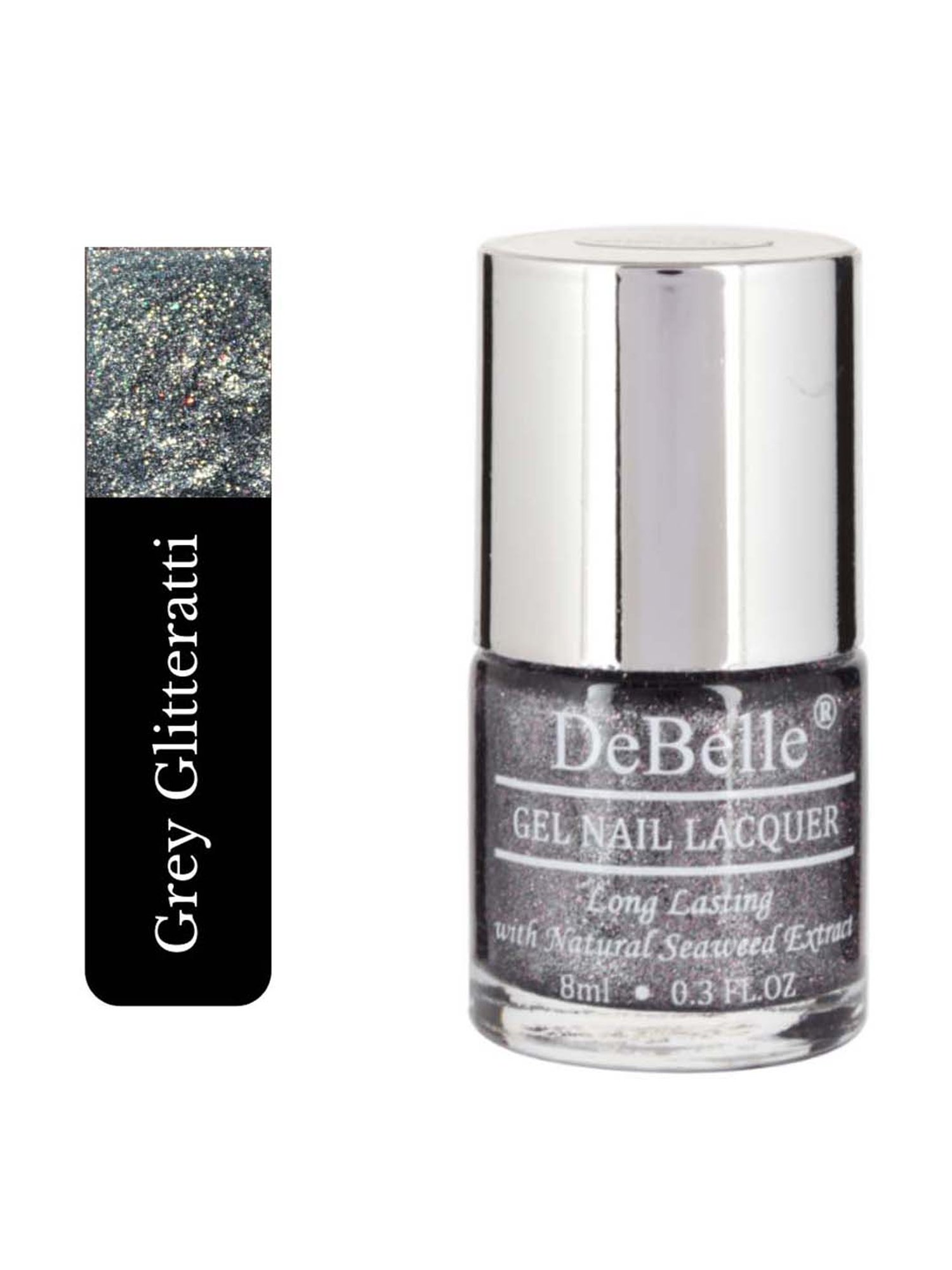 DeBelle Gel Nail Lacquer Grey Glitteratti - 8 ml