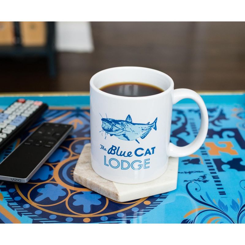 Surreal Entertainment Ozark Blue Cat Lodge Ceramic Mug | Holds 11 Ounces