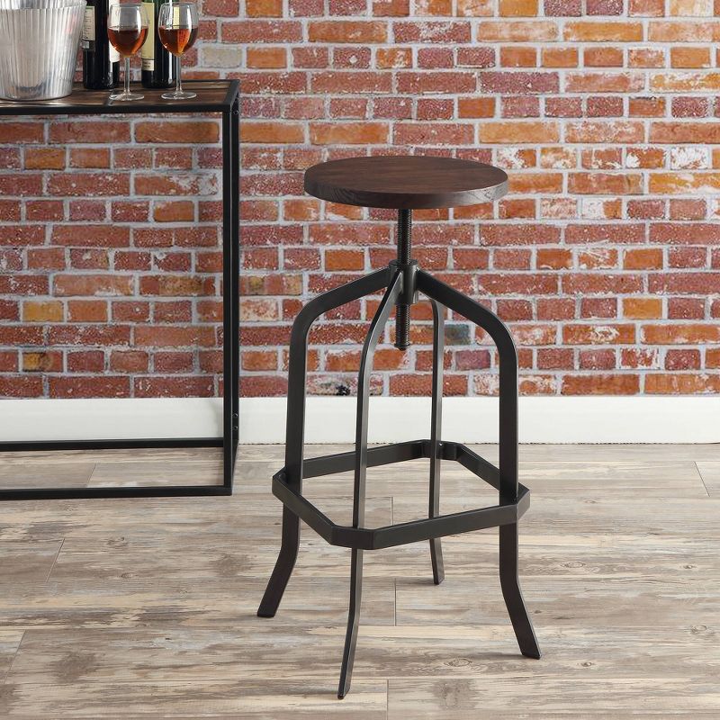 Court Adjustable Backless Barstool Brown - Picket House Furnishings