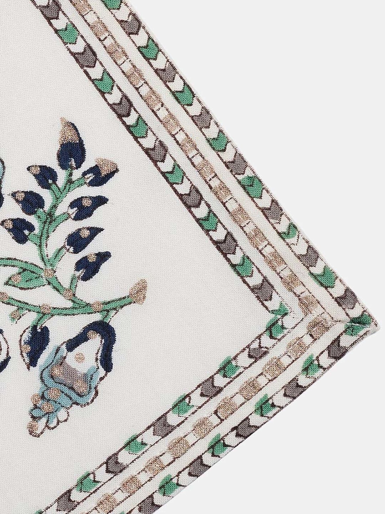 Fabindia Home Antara Blue Cotton 134 TC Napkins - Set of 6