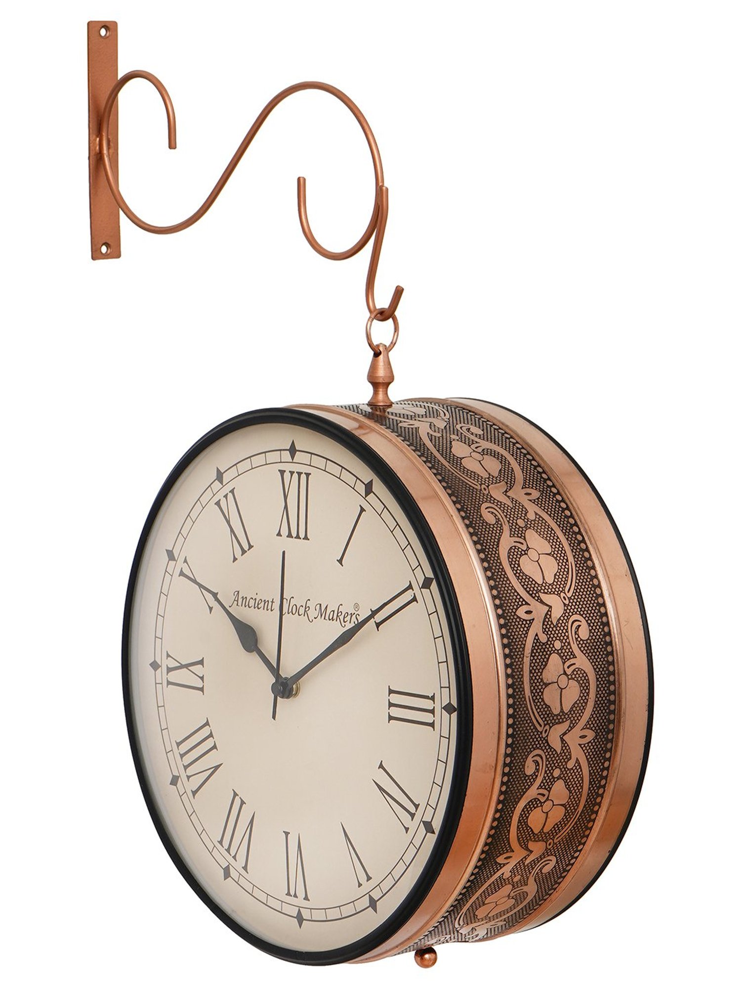 CHRONIKLE Copper Rose Gold Iron Wall Clock