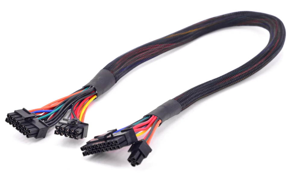 AYA 25" (25-Inch) 24(20+4) Pin ATX to 14-Pin + 10-Pin Power Supply Cable 18AWG for Corsair HXi Series - AYA-241410-ATX