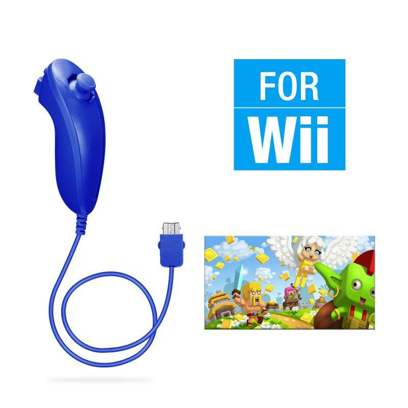 FirstPower Wii Nunchuck Controller,Nunchuck Joystick Gamepad Controller for Wii/Wii U Console (White)