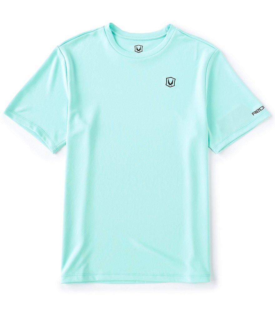 Redsand Short-Sleeve Solid UPF Rashgaurd Swim T-Shirt