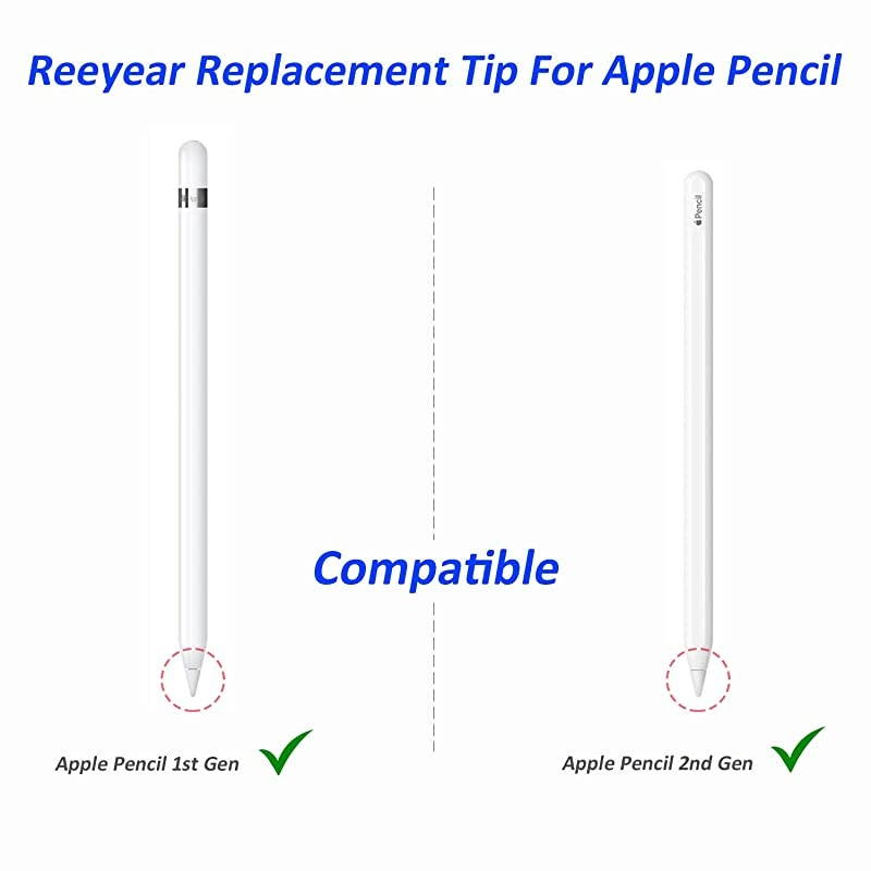 Tips Compatible with Apple Pencil 2 Gen iPad Pro Pencil Apple Pencil iPencil Nib for iPad Apple Pencil 1 stPencil 2 Gen White 2 Pack