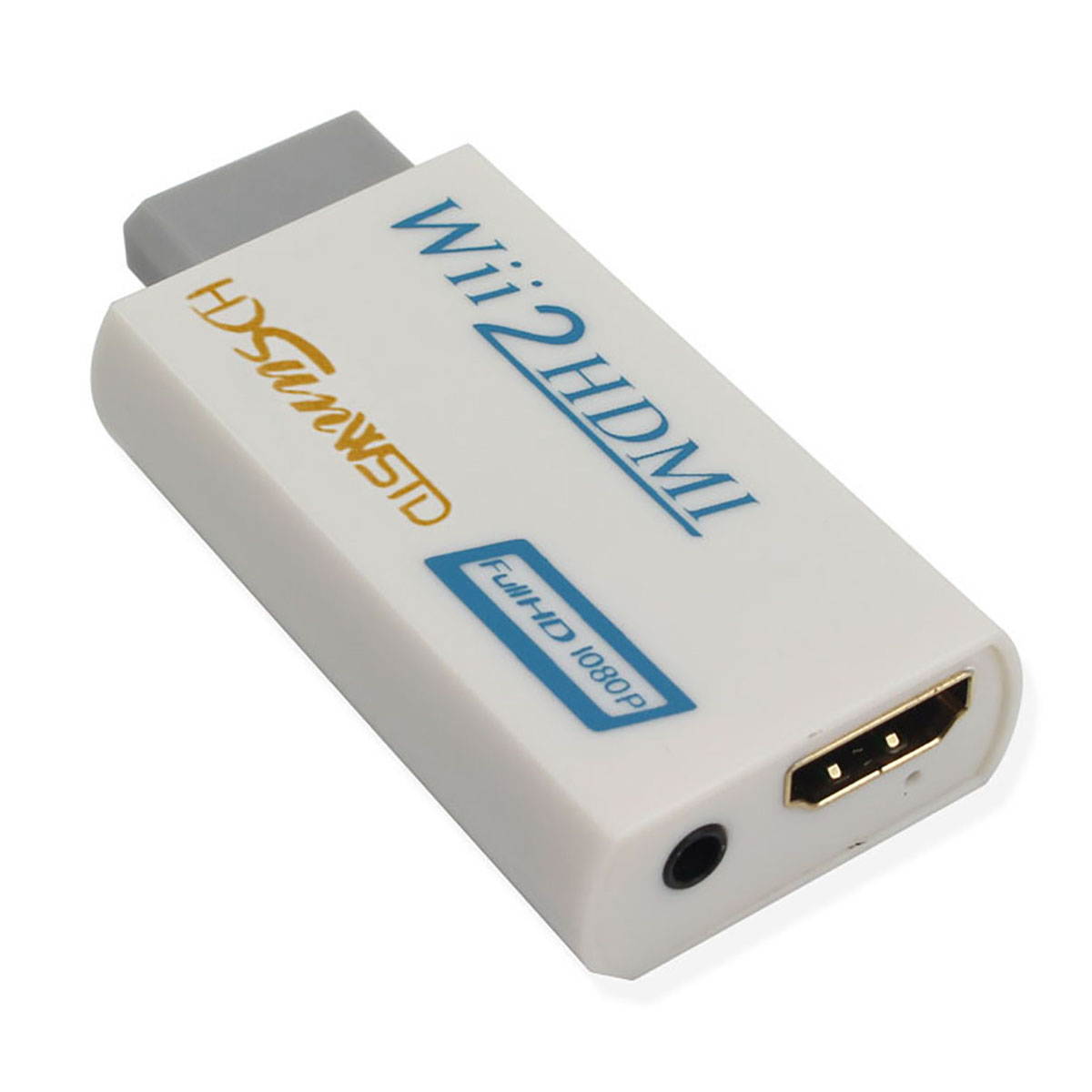 Wii to HDMI Converter 1080P for Full HD Device, Wii HDMI Adapter with 3,5mm Audio Jack&HDMI Output Compatible with Nintendo Wii, Wii U, HDTV, Monitor-Supports All Wii Display Modes 720P, NTS
