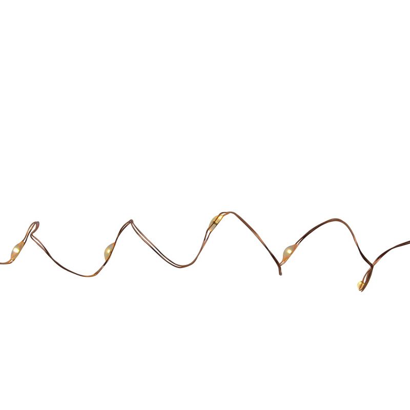 Brite Star 35ct Battery Operated LED Micro Christmas Fairy Lights Warm White - 6' Gold Copper Wire