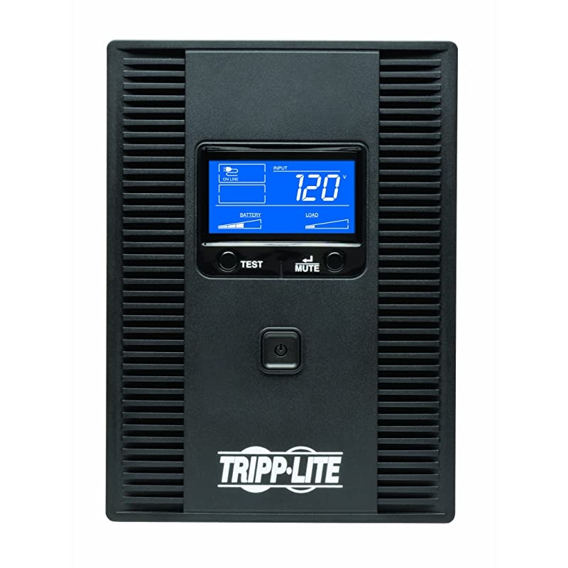 SMART1500LCDT 1500VA 900W UPS Battery Back Up, AVR, LCD Display, Line-Interactive, 10 Outlets, 120V, USB, Tel & Coax Protection, 3 Year Warranty & Dollar 250,000 Insurance Black