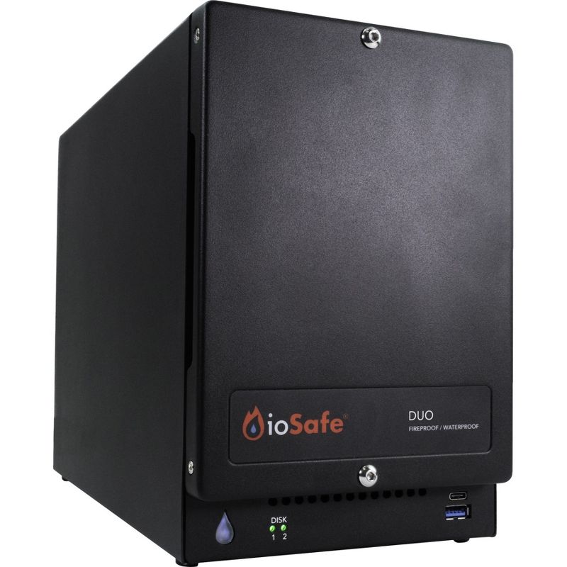 ioSafe Duo DAS Storage System - 2 x HDD Supported - 28 TB Supported HDD Capacity - 0 x HDD Installed - RAID Supported 0, 1, Concatenation, JBOD