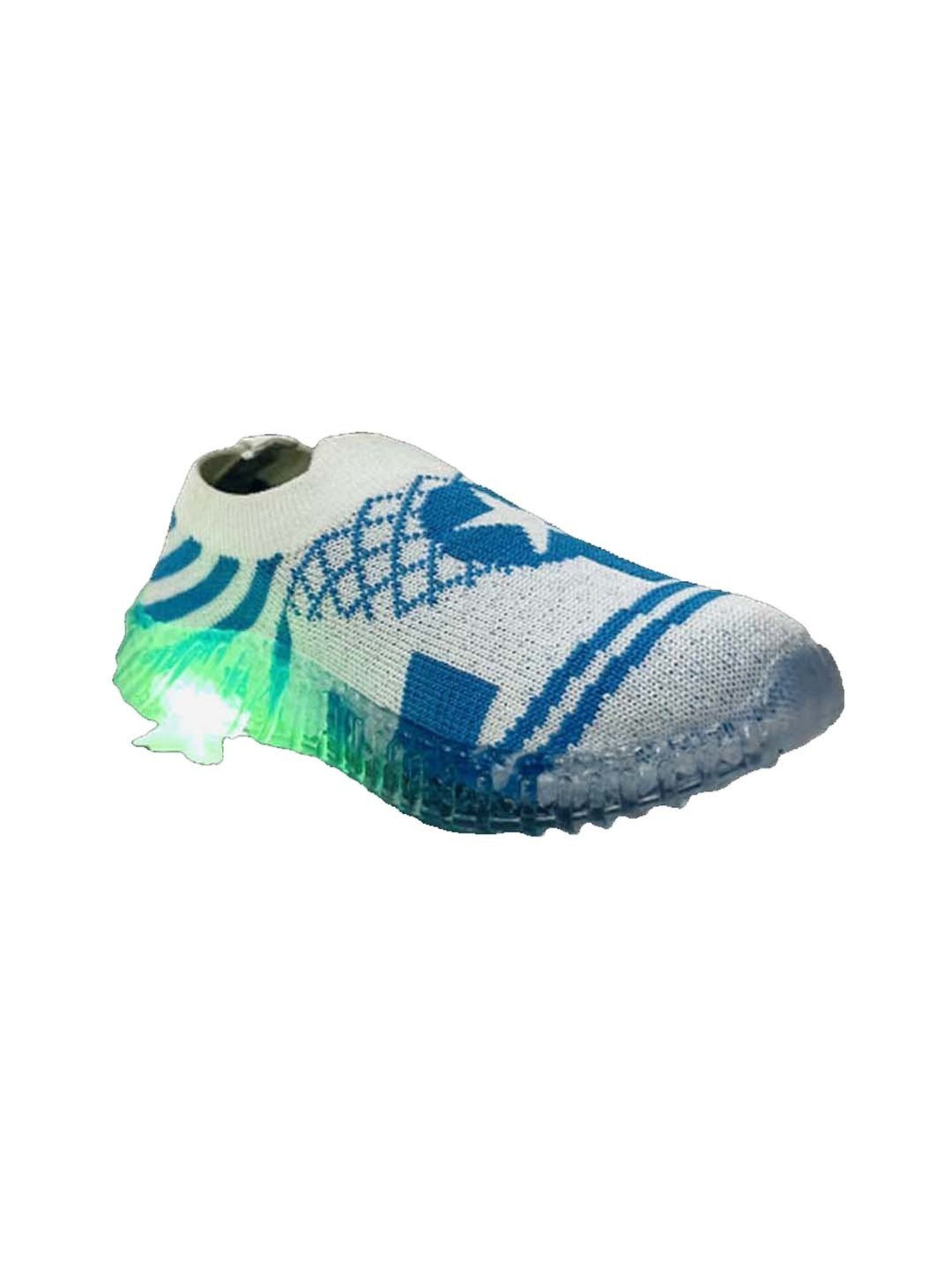 Priaansha Kids White & Blue Casual Slip-Ons
