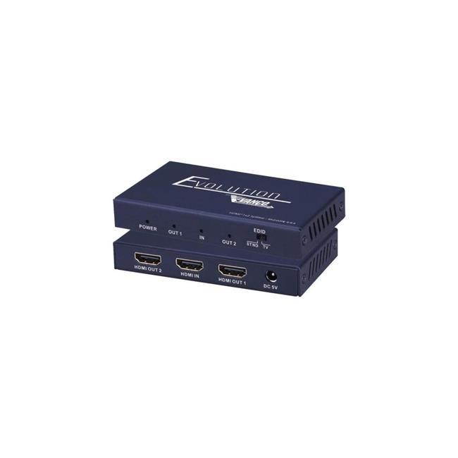 Vanco - EVSP4K12 - Vanco Evolution Premium 4K HDMI 1x2 Splitter - 4096 x 2160 - HDMI In - HDMI Out