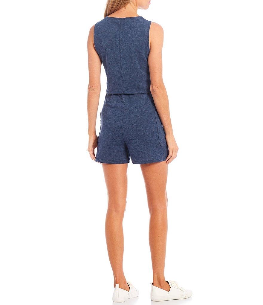 Kinesis Sleeveless Scoop Neck Henley Romper