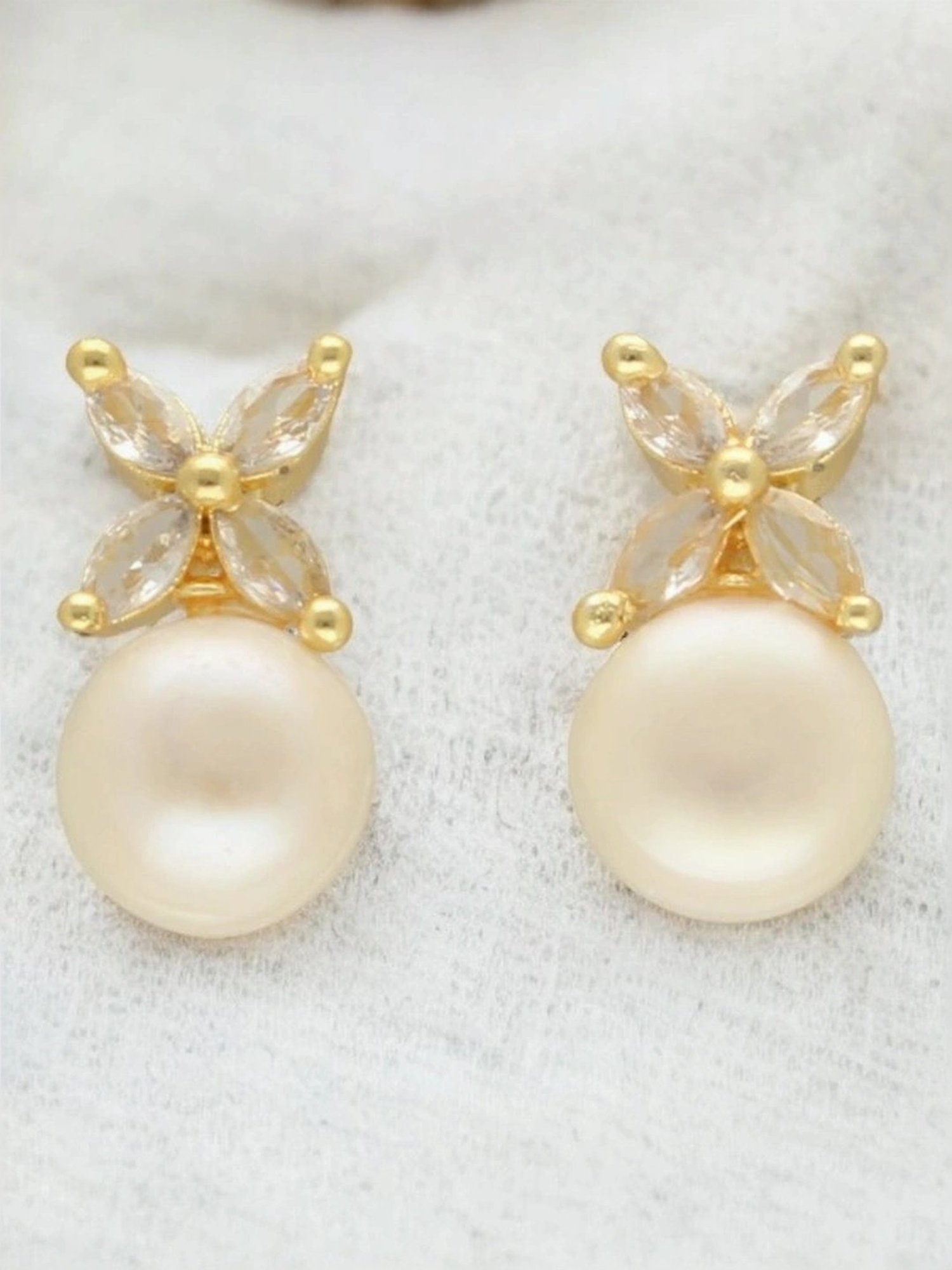 Sri Jagdamba Pearls Ishani Pearl Earrings for Women and Girls