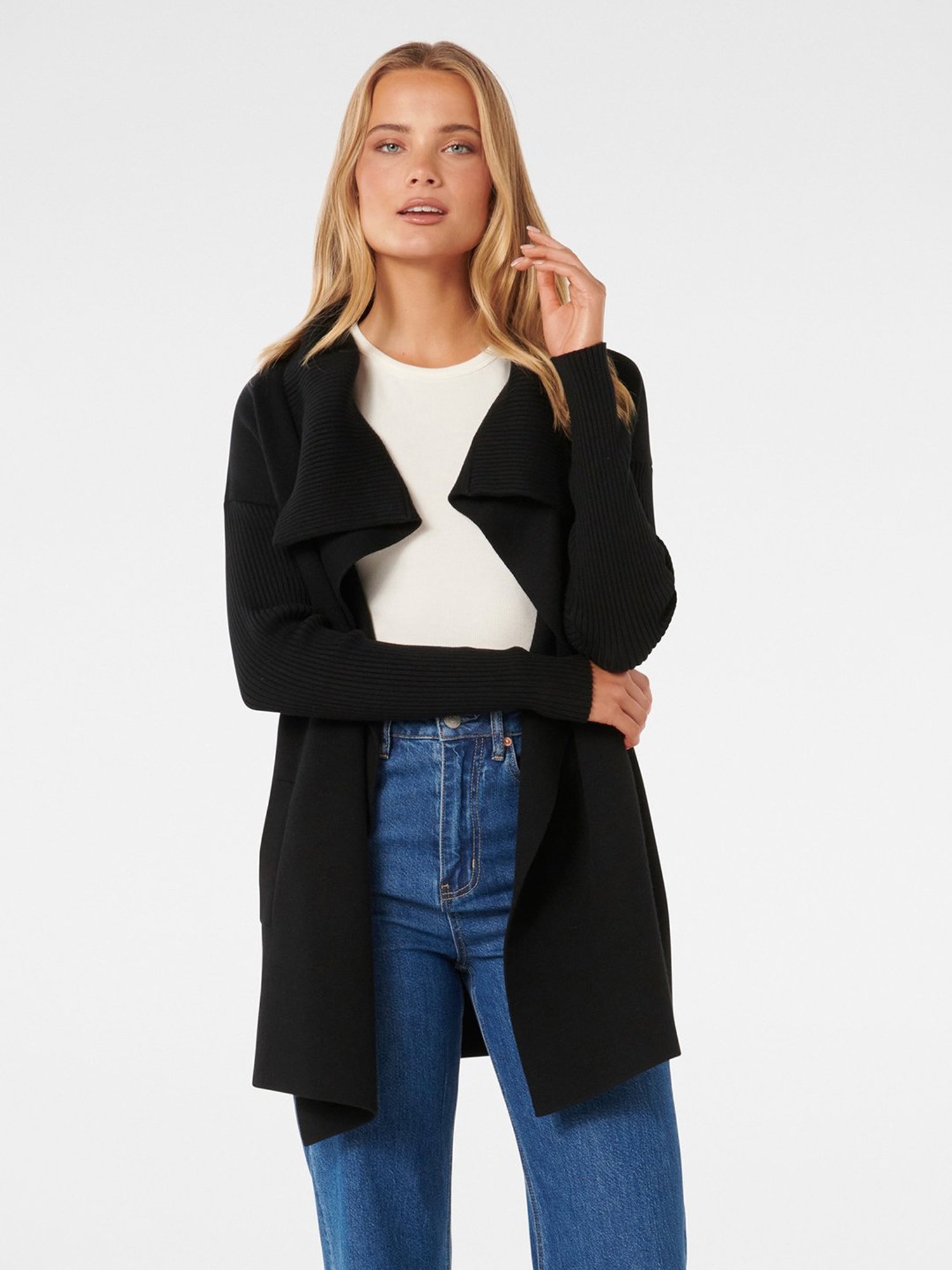 Forever New Wren Waterfall Knit Cardigan