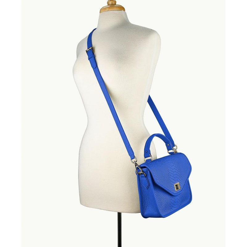 GiGi New York Blue Courtney Satchel Crossbody Bag