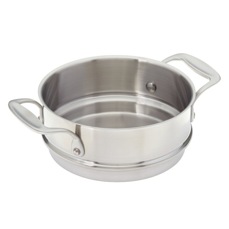 American Kitchen Cookware Stainless Steel 3 Quart Covered Saucepan with Double Boiler Insert