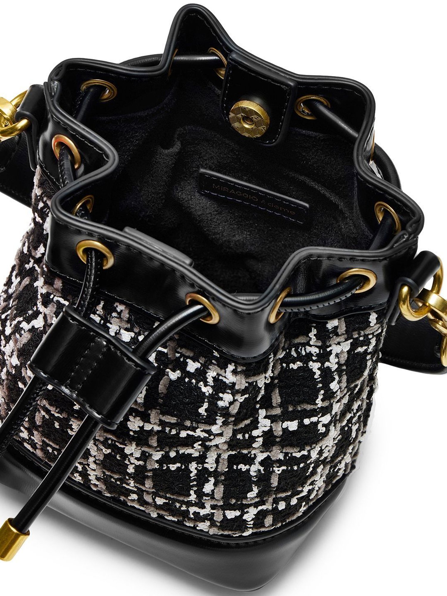 Miraggio Tiara Black Small Textured Potli