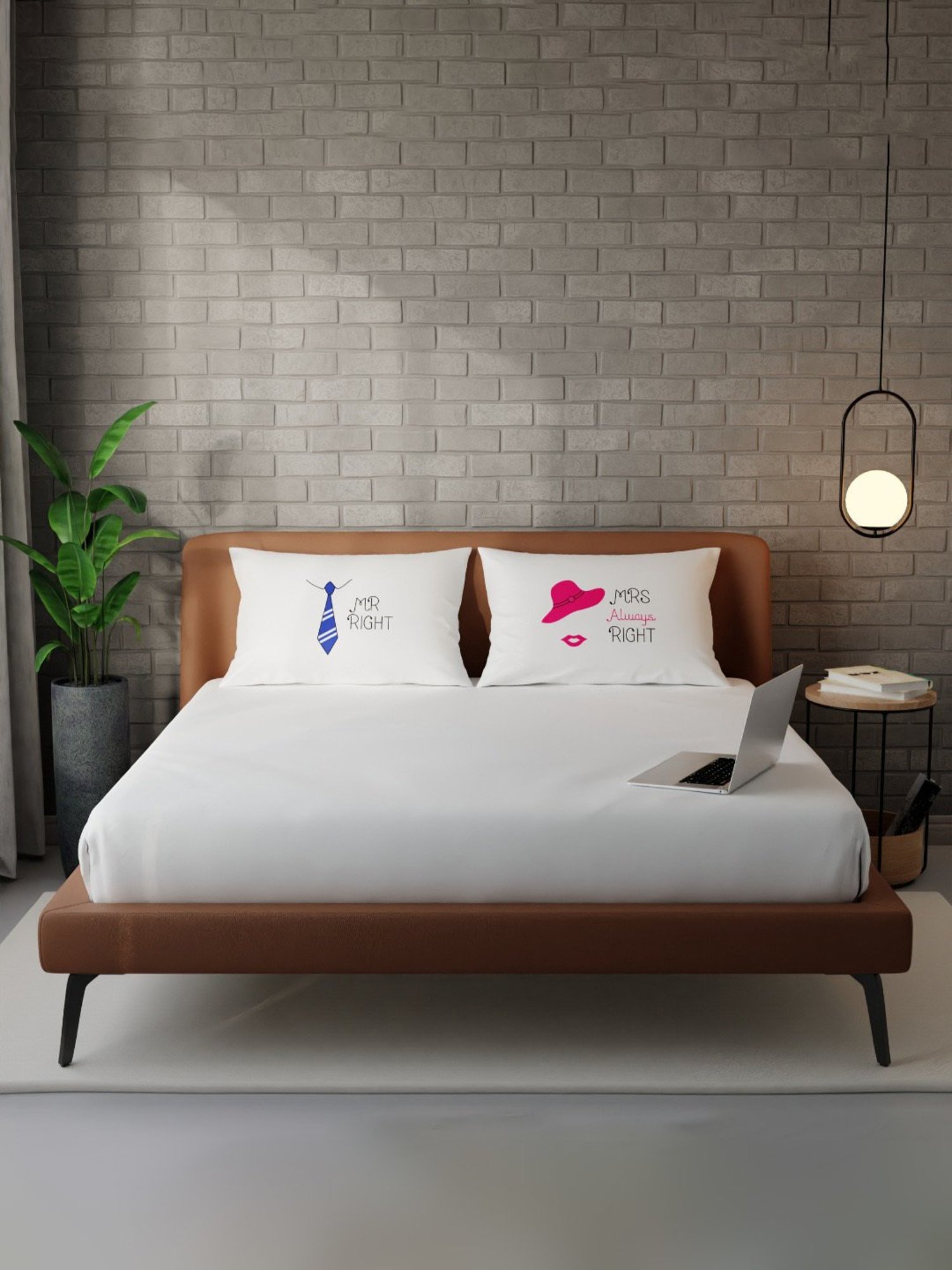 Stoa Paris Multi Polyester 300 TC Double Bedsheet with 2 Pillow Covers