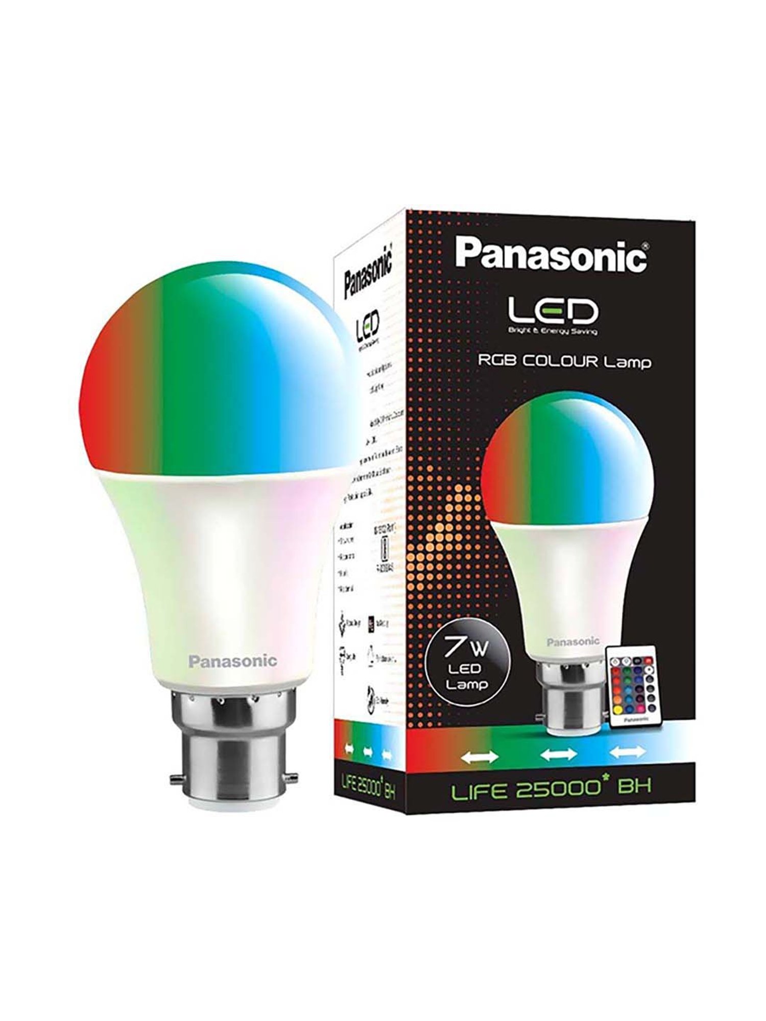 Panasonic 7 Watts LED Bright and Energy Saving RGB Bulb (RGB)