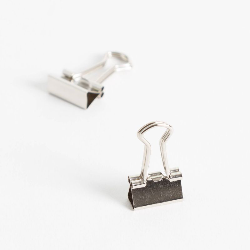 U Brands 60ct Mini Binder Clips Silver
