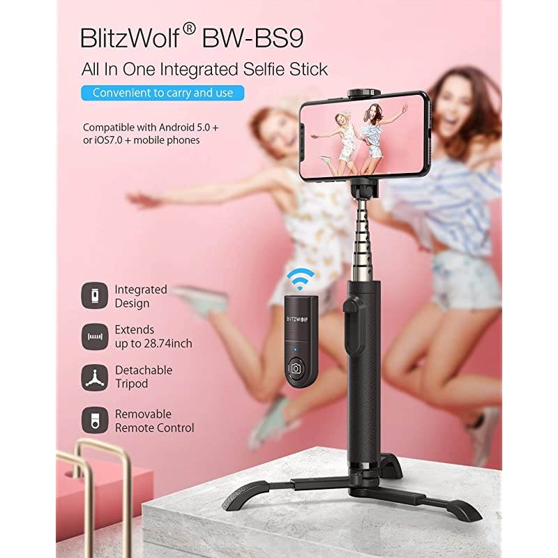 Selfie Stick Tripod,  Extendable Phone Tripod Lightweight Selfie Stick Bluetooth with Remote for iPhone 11 Pro/11/XS MAX/XR/XS/X/8/8 Plus/7/7 Plus/6s/6, Galaxy S10/S9/S9 Plus, More