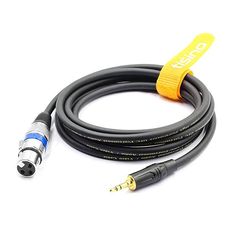 XLR to 35mm 18 inch Stereo Microphone Cable for Camcorders DSLR Cameras Computer Recording Device and More 10ft