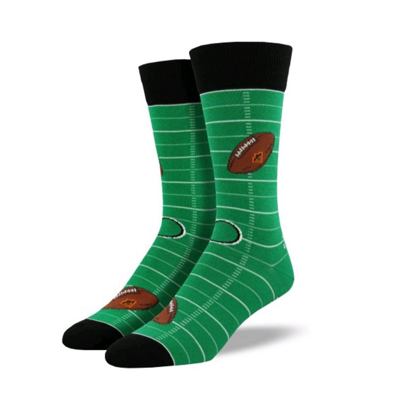 Novelty Socks Football Crew Game Field Socksmith  -  Socks